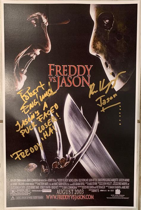 Robert Englund Ken Kirzinger Dual Signed Freddy Vs Jason X Movie