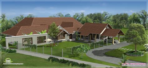 Indian style bungalow design ideas with 3d elevations | low cost mind blowing & gorgeous home plans with 2 story within 5000 sq ft modern plan pictures free. Luxury bungalow exterior design | Home Kerala Plans