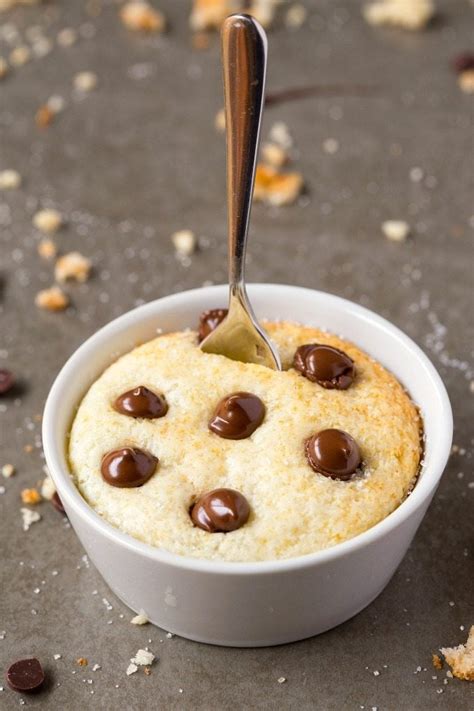 You'll cook the mug cake on 30% power instead of on high. Healthy 1 Minute Low Carb Vanilla Mug Cake