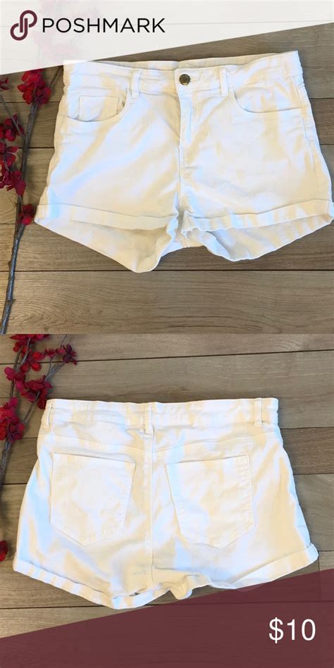 White Cuffed Shorts Cuffed Shorts Shorts White Shorts