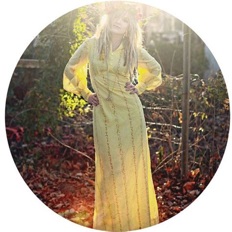 70s Vintage Hippie Goddess Dress Yellow Floral Boho Maxi Etsy