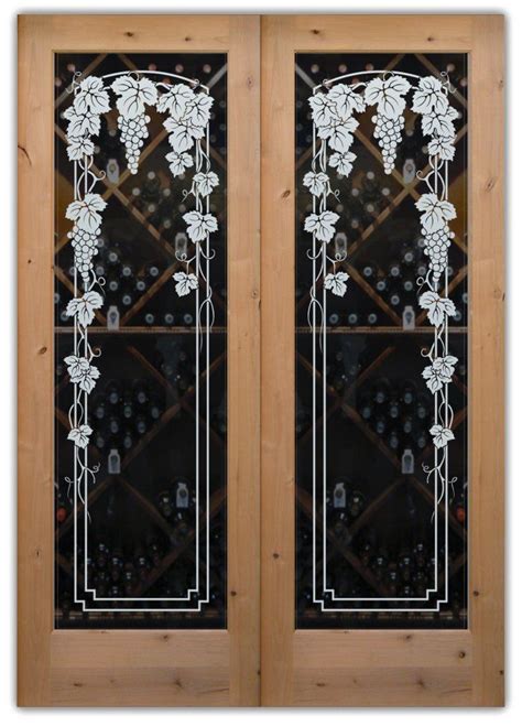 See more ideas about leaded glass, pattern glass, glass. Vineyard Grapes Trellis Pair Wine Cellar Doors Sans Soucie | Glass art, Etched mirror, Frosted ...