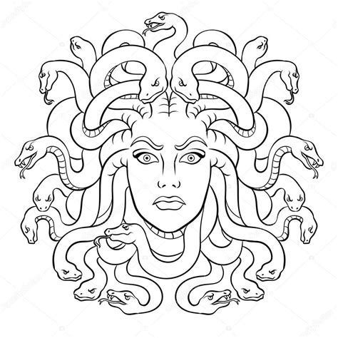 100% free greek mythology coloring pages. Dibujos: mujer medusa para colorear | Criatura del mito ...