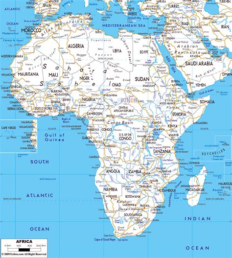 Africa map by google with a little help from bugbog. Large road map of Africa with major capitals and major cities | Africa | Mapsland | Maps of the ...