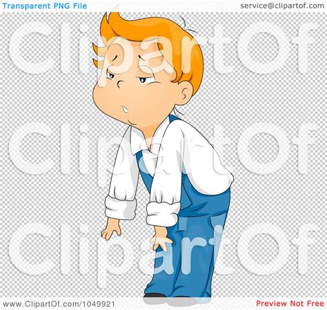 Royalty Free Rf Clip Art Illustration Of A Tired Boy Slouching By Bnp