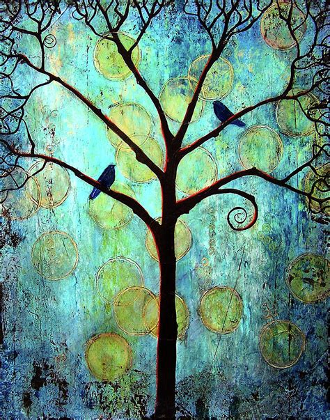 Blue Tree Painting By Blenda Studio Fine Art America