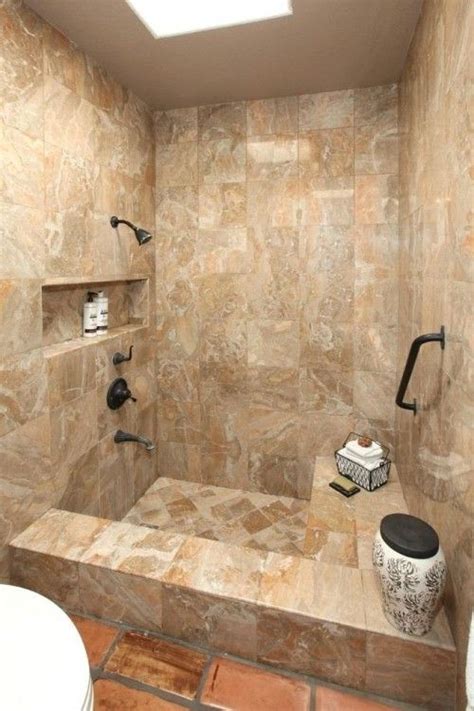 The rough walls and flooring fit right into the design option. Bathroom Ideas With Tub And Shower | Bathroom tub shower ...