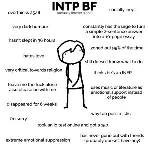 In relationships, the infp is nurturing, empathic, and loyal. intp bf : INTP in 2020 | Intp personality type, Intp ...