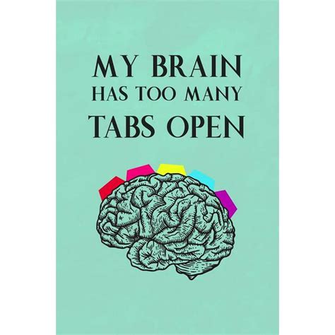 My Brain Has Too Many Tabs Open Funny Entrepreneur T Lined Notebook