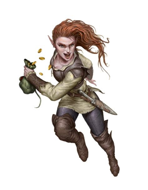 Female Half Elf Rogue Thief Stealing Pathfinder 2e Pfrpg Dnd Dandd 35