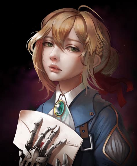 Safebooru 1girl Absurdres Blonde Hair Blue Eyes Blue Jacket Brooch Commentary Request Dated