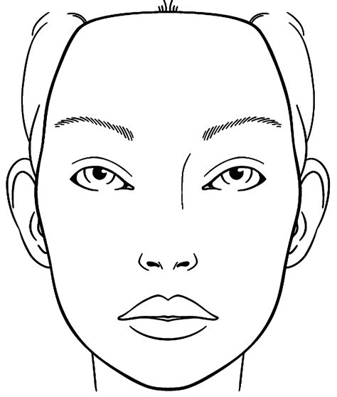 Free Blank Face Coloring Pages Sketch Coloring Page