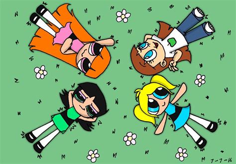 Ppg And Robin Relaxing In The Grass By Tmntsam On Deviantart