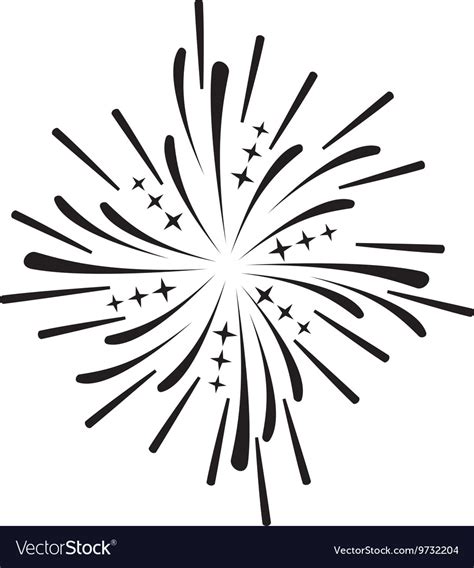 Download Festive burst fireworks icon Royalty Free Vector Image