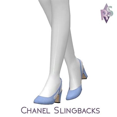 Chanel Slingback Renorasims Chanel Slingback Sims 4 Cc Shoes Sims