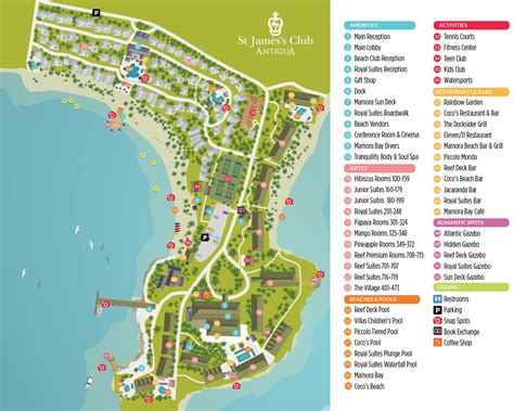 Map Of Antigua Resorts