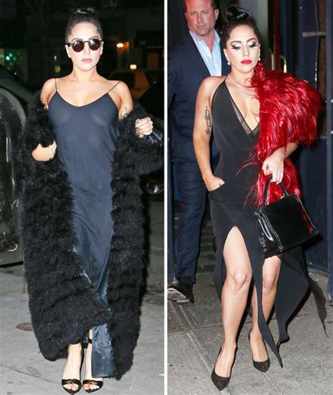 Lady Gaga Flaunts Her Curves In Two See Through Dresses And No