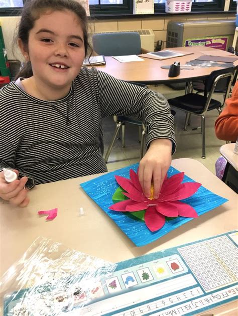 3 D Water Lilies 2nd Grade Art With Mrs Filmore Kids Artwork