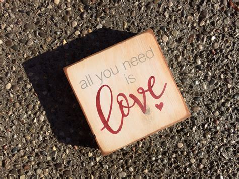 All You Need Is Love Chunky Block Made By The Primitive Shed St