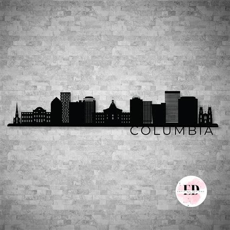Columbia SC Skyline Metal Wall Art Columbia Skyline Metal - Etsy