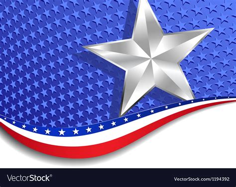 Stars And Stripes Landscape Silver Star Royalty Free Vector