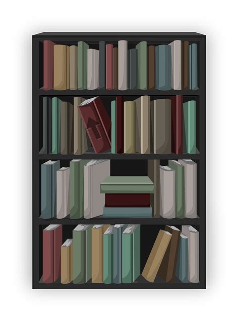 Transparent Bookshelf Clipart Clip Art Shelves Background
