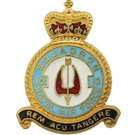 10 Squadron Royal Air Force Raf Lapel Badge