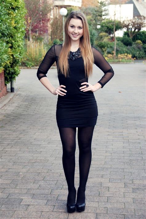 Fashion For Your Legs Little Black Dress And Pantyhose