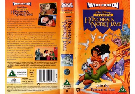 Hunchback Of Notre Dame The Widescreen 1996 On Walt Disney Home Video United Kingdom Vhs