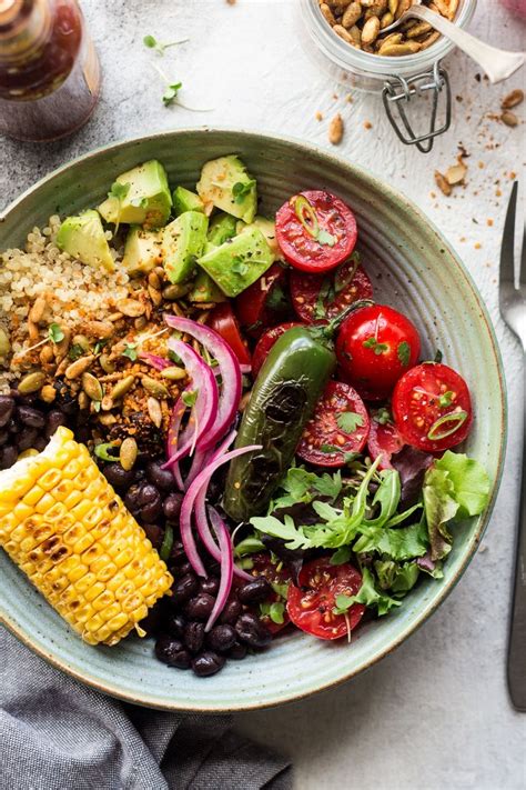 Mexican Lunch Bowl With Spicy Crumb Recipe Vegan Lunch Recipes