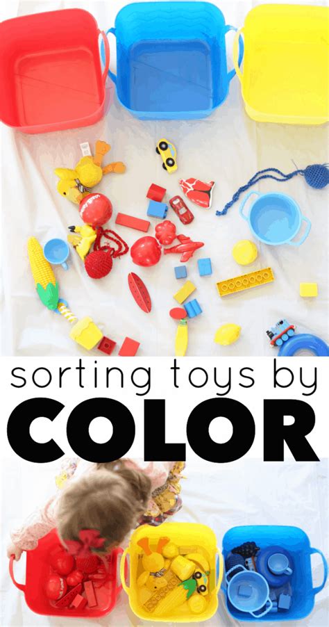 Check out these 40 fun ideas for toddler activities that will keep your little one busy and happy both indoors and outdoors. Sorting Toys by Color Activity for Toddlers - I Can Teach ...