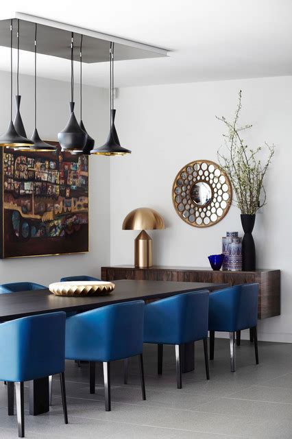 Shop for modern dining chairs, contemporary dining chairs, modern dining room chair & breakfast chairs at eurway. Blue Leather Minotti Chairs - Interiors By Color