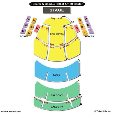 Aronoff Center Interactive Seating Chart Center Seating Chart