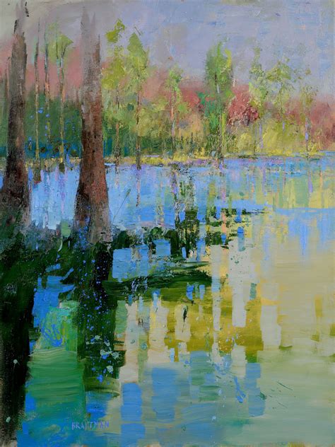 Everglades 1 Oil Painting On Canvas By Andy Braitman Abstract