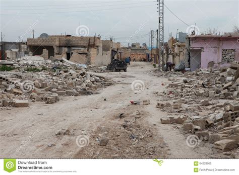 Syrian Army Bombed Serekaniye Ras Al Ayn Editorial Image Image Of