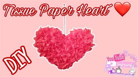 Asmr Diy Tissue Paper Heart Hanging Decoration Lots Of Tingles