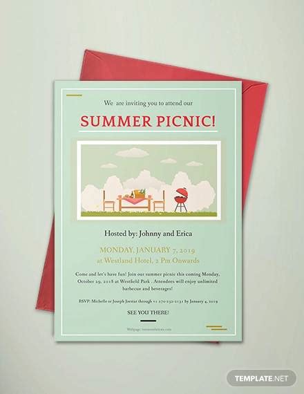 Free 6 Picnic Invitation Templates In Ms Word Psd Ai Apple Pages
