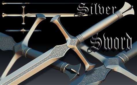 Engraved Silver Sword Looking For Critique Sword Cool Swords