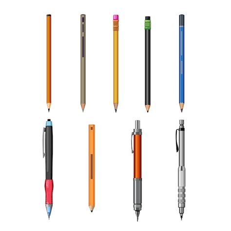 Premium Vector Pencil Set Cartoon Vector Illustration