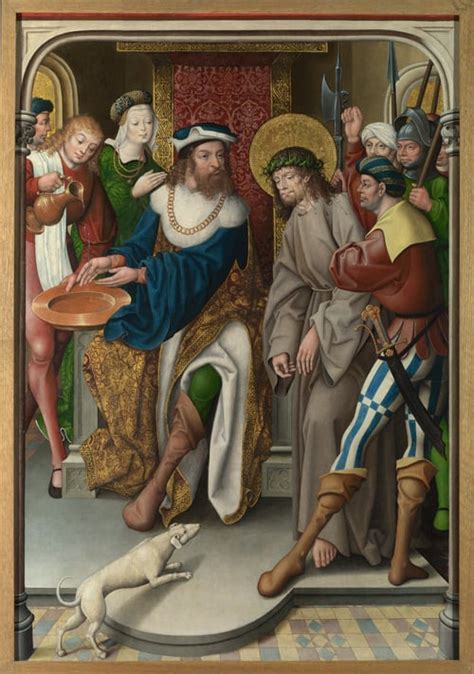 Christ Before Pilate Painting Master Of Cappenberg Jan Baegert Oil