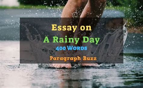 A Rainy Day Essay Meaningkosh