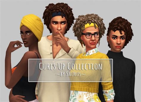 Curls Up Collection At Saurus Sims Sims 4 Updates