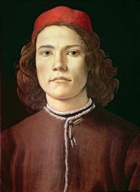 Portrait Of A Young Man By Sandro Botticelli C15 Botticelli