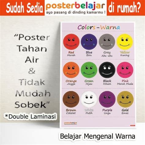 Poster Edukasi Warna Untuk Anak Balita Paud Tk Shopee Indonesia
