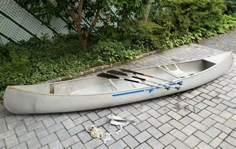 This fantastic boat anchor can be used in all weather and bottom conditions. Grumman Canoe - 15 Foot Aluminum Boat, Oars, & Anchor for ...