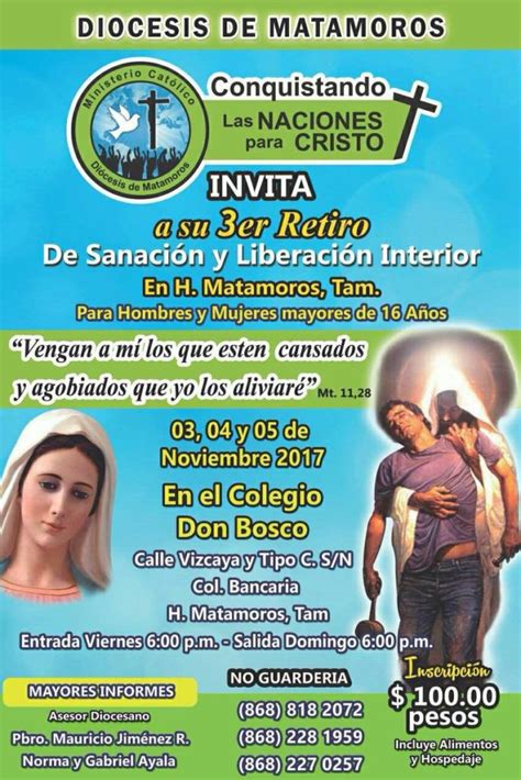 Invitación Para El Retiro De Sanación Interior En Matamoros Diócesis