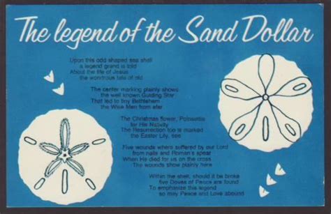 Legend Of The Sand Dollar Postcard Topics Animals Other Postcard