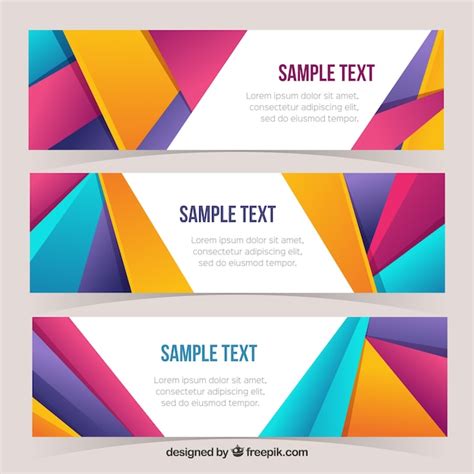 Free Vector Abstract Colorful Banners