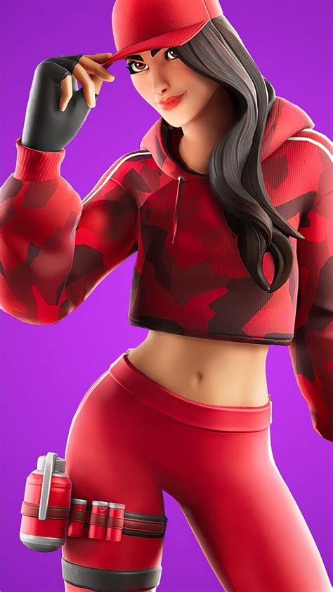 Fortnite Chapter 2 Ruby Outfit 4k Iphone 8 Wallpapers Free Download