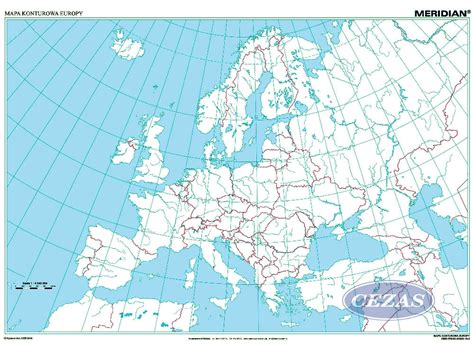 Mapa Konturowa Europy Do Druku